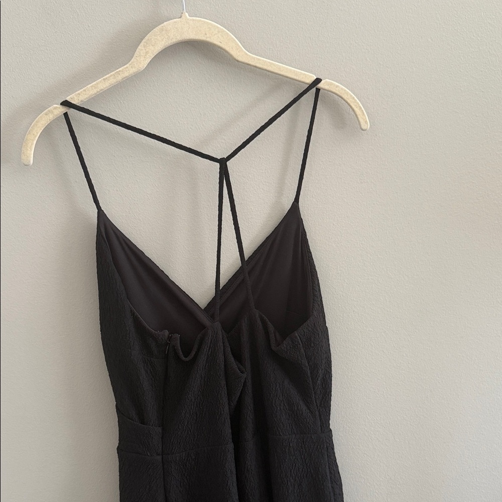 Express Chic Black Strappy Backless Textured Deep… - image 7